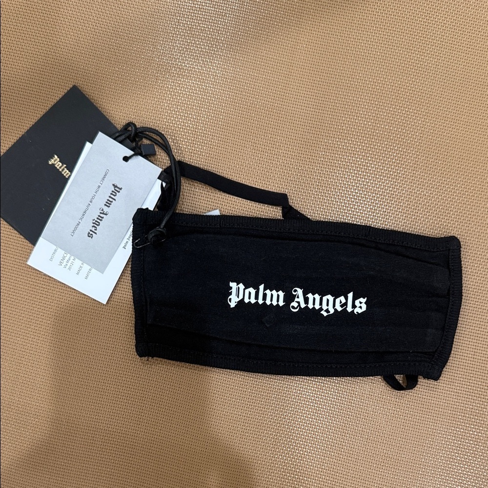 Palm Angels Black Logo Face Mask
